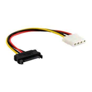 SATA Power Adapter Cable 15 Pin female / 4 Pin male 0.30m InLine 29669A
