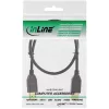 InLine USB 2.0 cable, AM/AM, black, gold plated contacts, 3m
