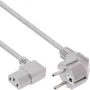 InLine Power cable, CEE 7/7 angled / 3pin IEC C13 angled, grey,1.8m