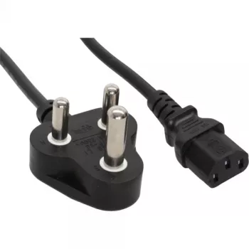 InLine power cable Type D South Africa 5A / IEC male 1.8m