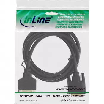 DVI-D Cable Premium 24+1 male to female Dual Link gold plated 3m InLine 17763P