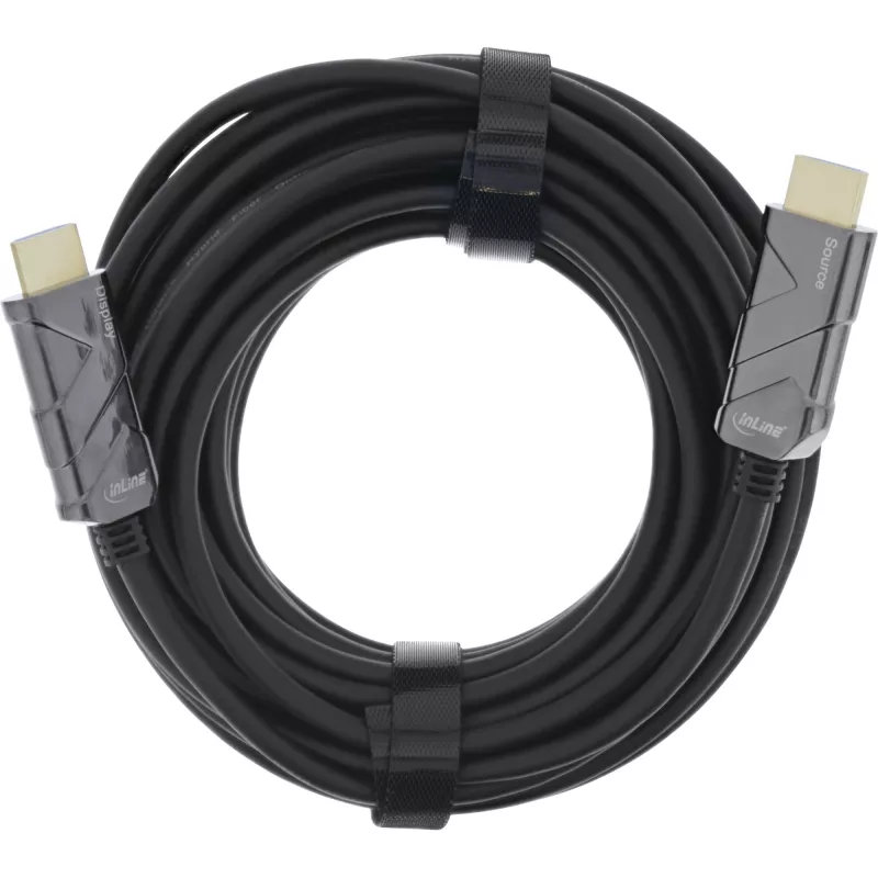 InLine HDMI AOC Cable, Ultra High Speed HDMI Cable, 8K4K, black, 10m