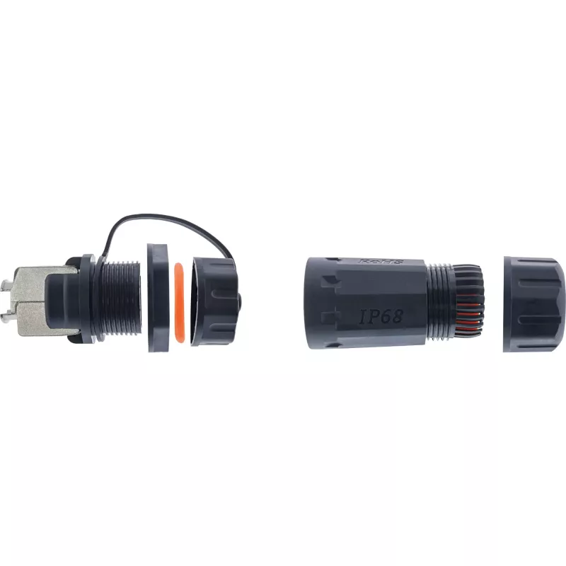 InLine Cat.6A coupling set, waterproof IP68, 2x RJ45 F/F, 1:1
