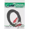 InLine Audio Cable 2x RCA male / female 5m, Male, 2 x RCA, Female, 5 m, Black