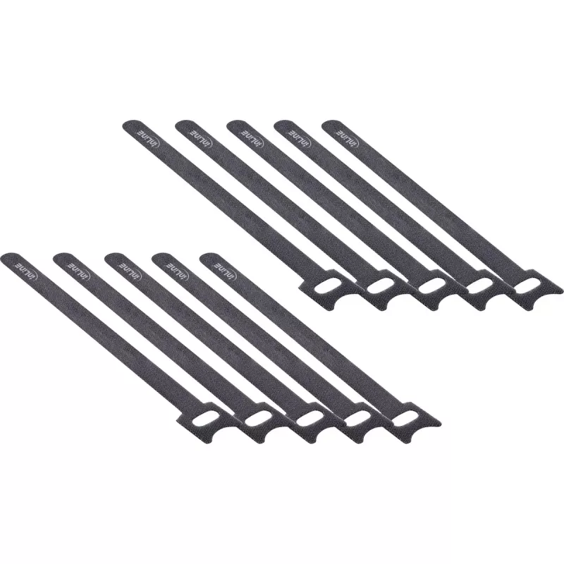 InLine Cable tie Straps hook-and-loop fastener 180x12mm 10 pcs. black