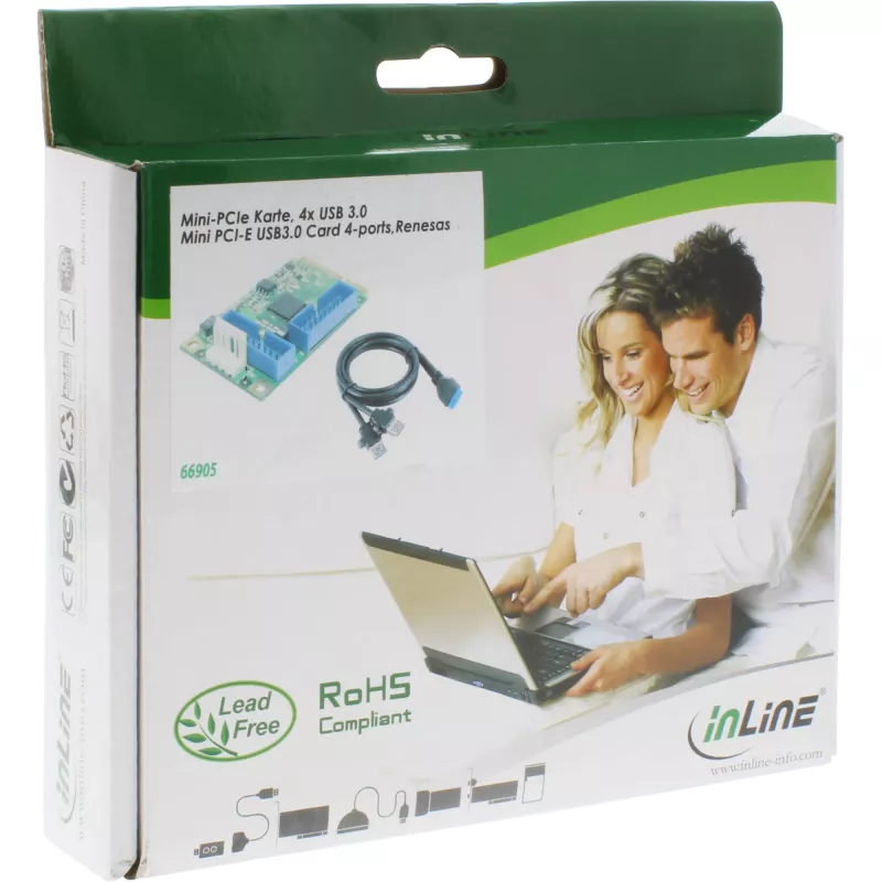 InLine Mini PCIe Card 4x USB 3.0 Interface Card