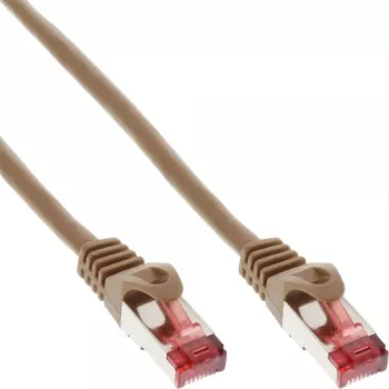 InLine Patch Cable S/FTP PiMF Cat.6 250MHz PVC copper brown 0.25m