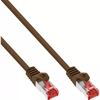 InLine Patch Cable S/FTP PiMF Cat.6 250MHz PVC copper brown 20m
