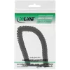 InLine Coiled Cord RJ10 direct assigned male / male, black, up to 4m