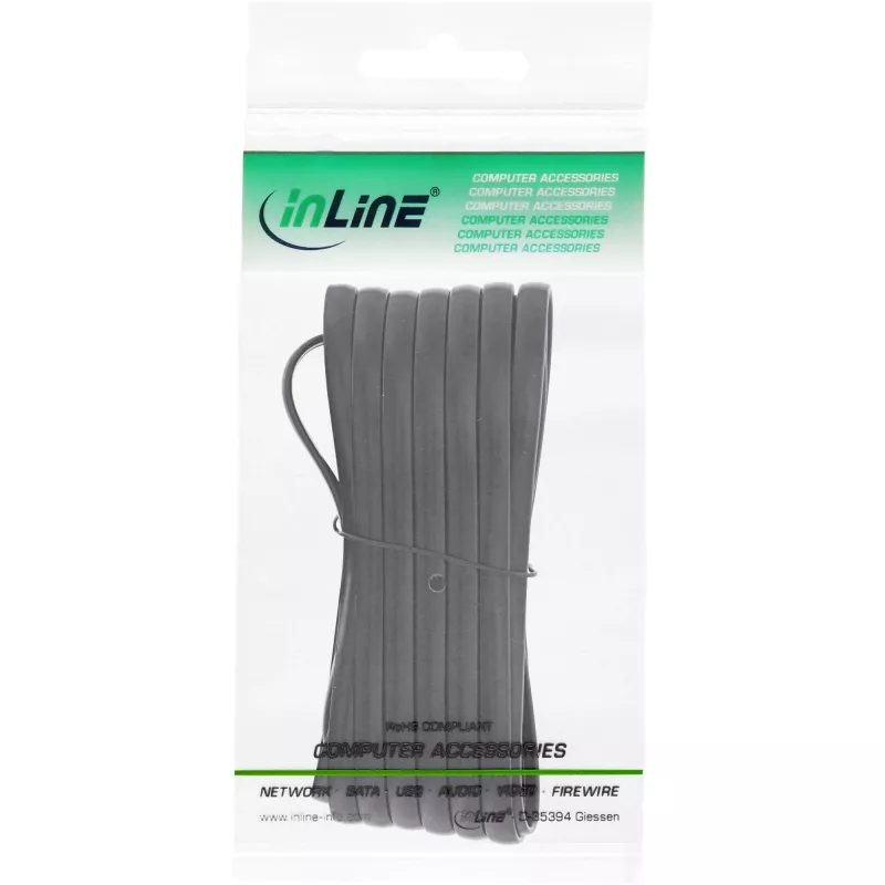 InLine Modular Cable RJ12 6P6C male / female 2m