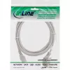 InLine power cable, CEE 7/7 angled / 3pin IEC C13 male, grey, 1.5m
