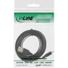 InLine Micro USB 2.0 Flat Cable USB A / Micro-B, black / gold, 1m