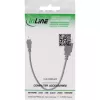 InLine USB 2.0 Cable A female / Mini 5 Pin male 0.2m, 0.2 m, Mini-USB B, USB A, USB 2.0, Male/Female, Black