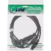 InLine Y-power cable CEE 7/7 male angled / 3pin IEC C13 and C5 male, 2m
