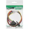 InLine Internal Power Cable 1x 4pin Molex / 2x SATA Power 0.30m