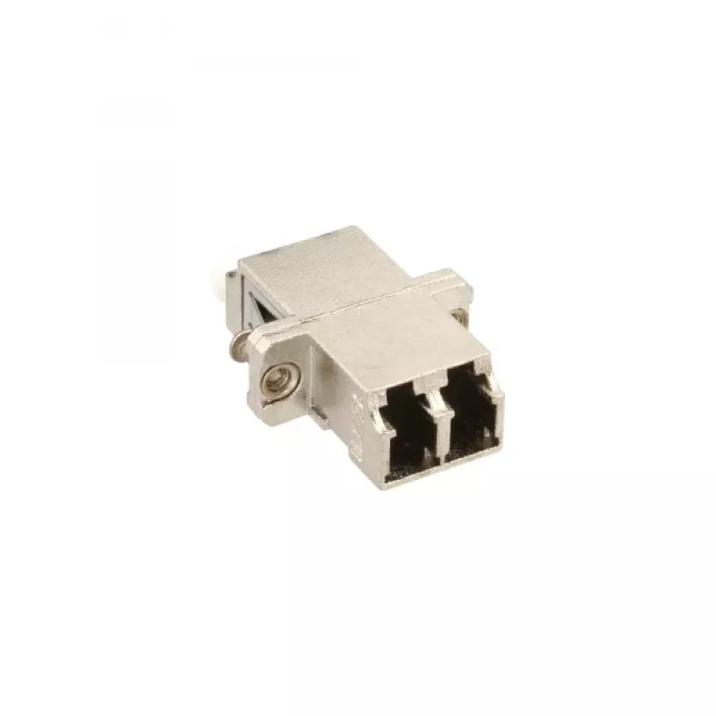 InLine Fiber Optical Adapter Metal Duplex LC/LC MM Ceramic Sleeve with Flange 89989M