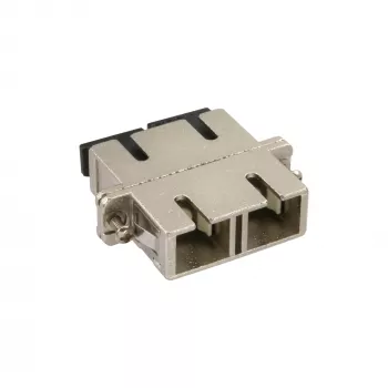InLine Fiber Optical Metal Adapter Duplex SC/SC MM Ceramic Sleeve with Flange