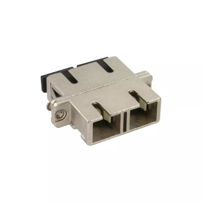 InLine Fiber Optical Metal Adapter Duplex SC/SC MM Ceramic Sleeve with Flange