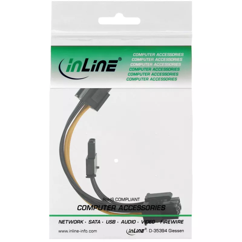 InLine Internal Power Adapter 6 Pin / 8 Pin f. PCIe PCI-Express graphics cards