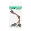 InLine Internal SATA Power Cable SATA male / female to 2x SATA m 0.15m