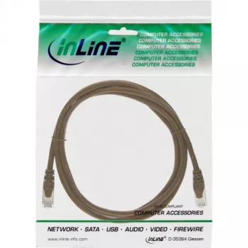 InLine Patch Cable SF/UTP Cat.5e brown 1.5m