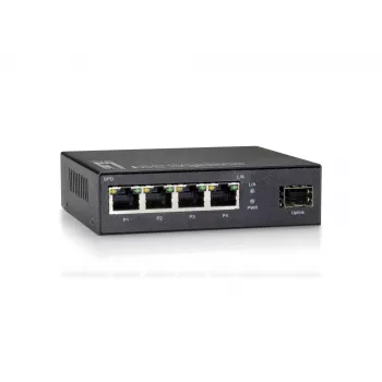 LevelOne 5-Port Gigabit Switch, 1 x SFP, Unmanaged, Gigabit Ethernet (10/100/1000), Full duplex, Wall mountable