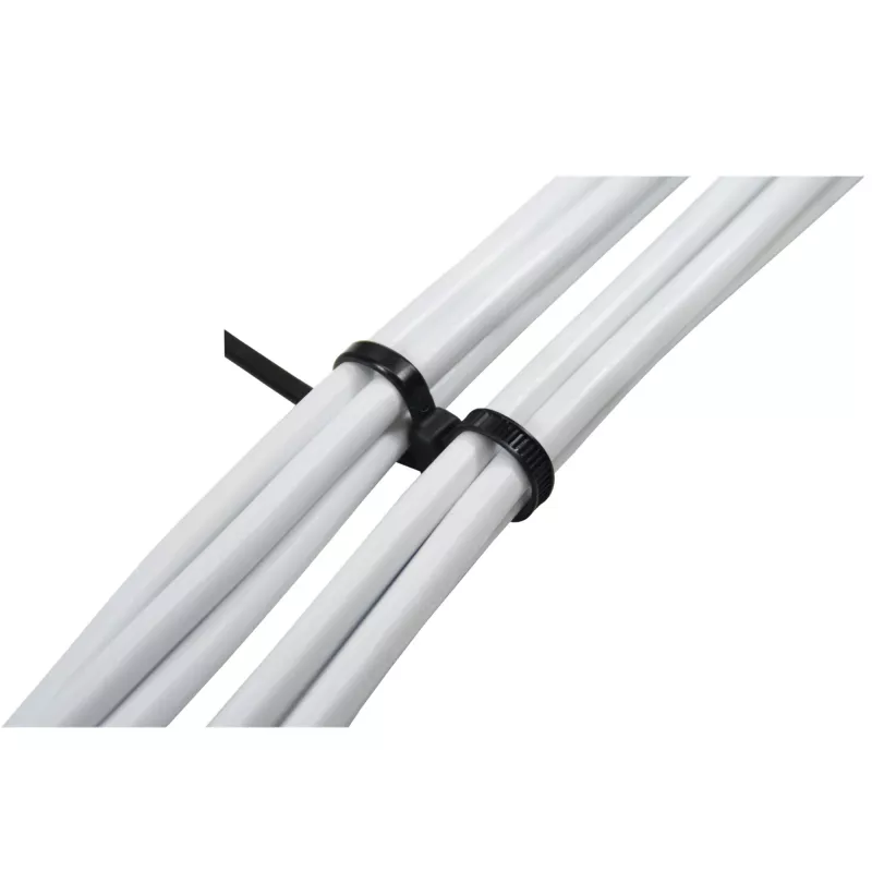Cable ties InLine mountable double-head 300 mm x 4.8 mm, nylon, black, 100 pcs