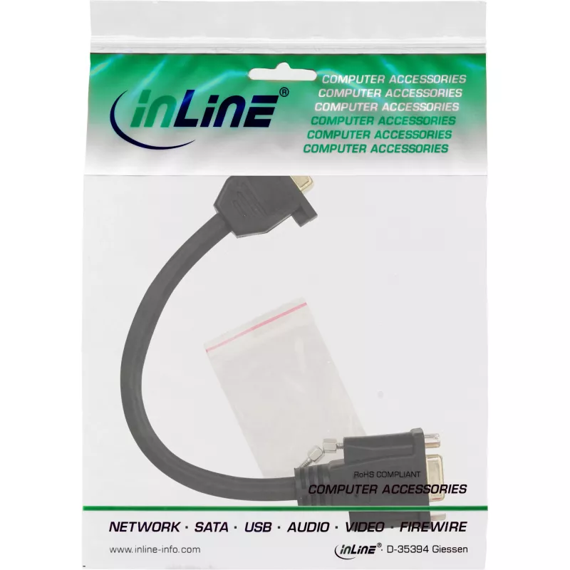 InLine VGA Adapter Cable 15 Pin VGA female / female 0.2m