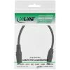 InLine Audio adapter cable, 3.5mm Stereo female to female, with one tread, 0.2m