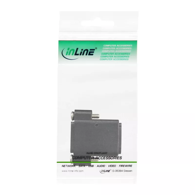 InLine HDMI Adapter Type A female / A female gold plated with flange, 4K2K
