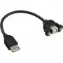 USB 2.0 Adapter Cable Type A female / Chassis Connector Type B InLine 33441F 0.2m