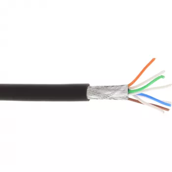 InLine Patch Cable S/FTP PiMF Cat.6A halogen free 500MHz black 100m