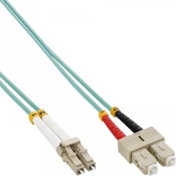 Fiber Optical Duplex Cable LC/SC InLine 88641O 50/125µm OM3 1m