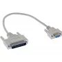 InLine Serial Cable, DB9F to DB25M, moulded plugs, beige, 0.33m