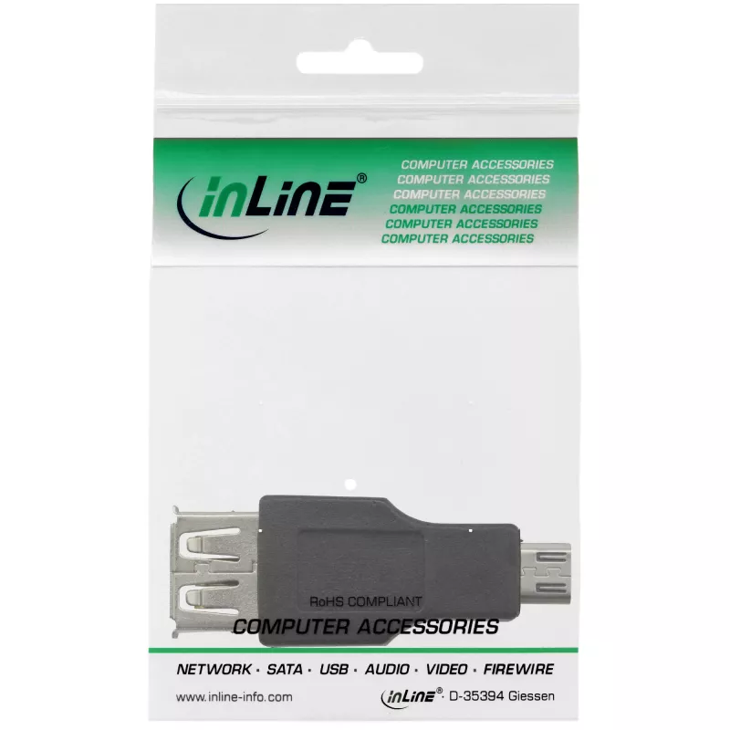 InLine Micro USB Adapter Micro-B male USB A female 31604