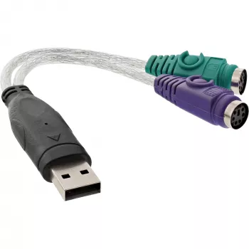 InLine USB to PS/2 Converter USB Type A male / 2x PS/2 female