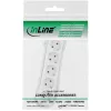 InLine Socket strip, 5-way earth contact CEE 7/3, white, 1.5m