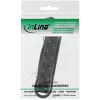InLine Socket strip, 5-way earth contact CEE 7/3, black, 1.5m