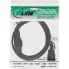 InLine power cable ext., hot condition conn. IEC-C15/IEC-C14 straight, 2m
