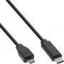 InLine USB 2.0 Cable, USB-C male / Micro-B male, black, 1m