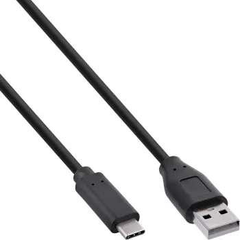 USB 2.0 Cable InLine 35734 USB-C male USB-A male black 1.5m