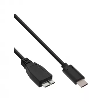 USB 3.2 Gen.1x2 Cable InLine 35726 0.5m USB-C male Micro-B male black