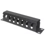 Intellinet 10 inch Cable Management Panel, 1U, Covered, Black