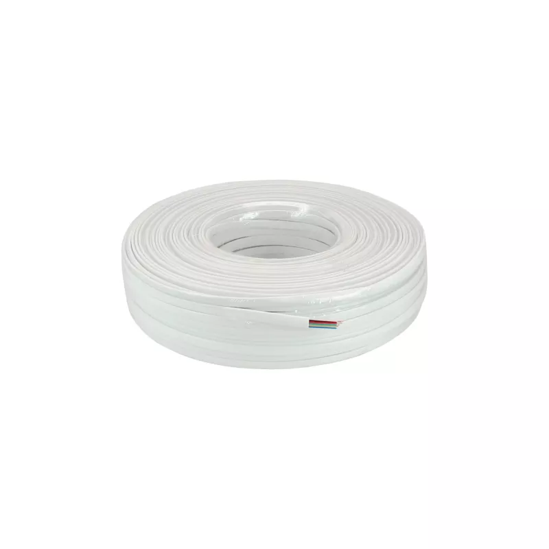 InLine Modular Cable 6 wire Ribbon Cable white 100m ring