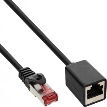InLine patch cable extension, S/FTP (PiMf), Cat.6, halogen-free, 0.5m