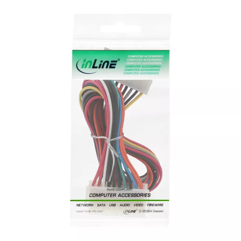InLine Power Extension Cable for ATX Power Cables 20 Pin 0.30m