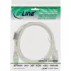 InLine USB 2.0 Extension Cable Type A M/F, transparent, w/ferrite, 1m