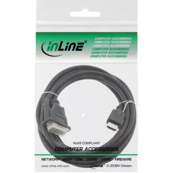 InLine HDMI-DVI Cable HDMI male / DVI male 18+1 black 3m