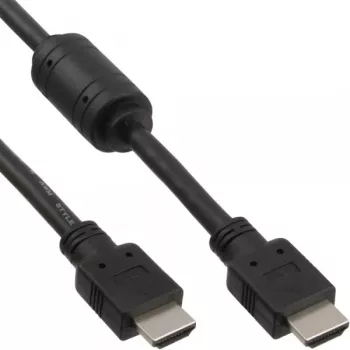 InLine HDMI Cable High Speed male + ferrite black 5m