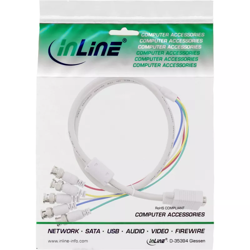 InLine VGA BNC Cable 5x BNC / HD 15 male 5m